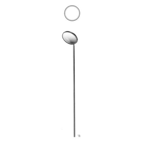 Laryngeal Boilable Dental Mirror With Handle #000 - 10mm Stainless Steel Hygiene Mouth Mirror, 8.5 Inch Total Length