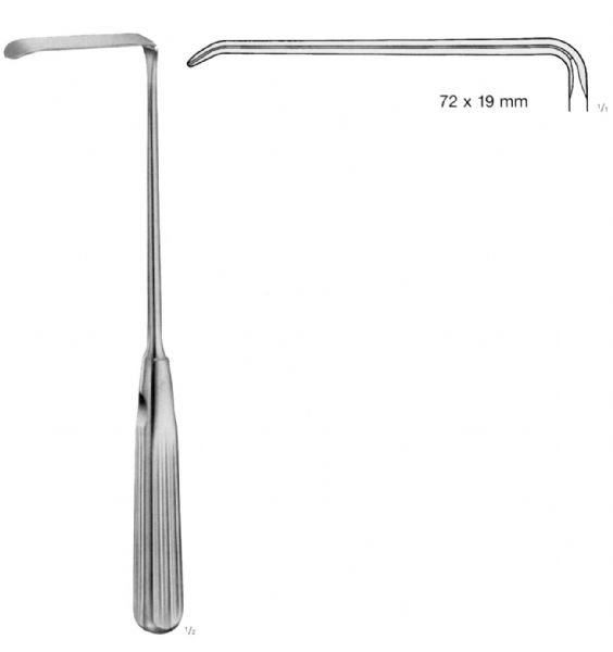 Sauerbach Retractor SAUERBRUCH RETRACTOR SOLID 72X19MM 22,5CM