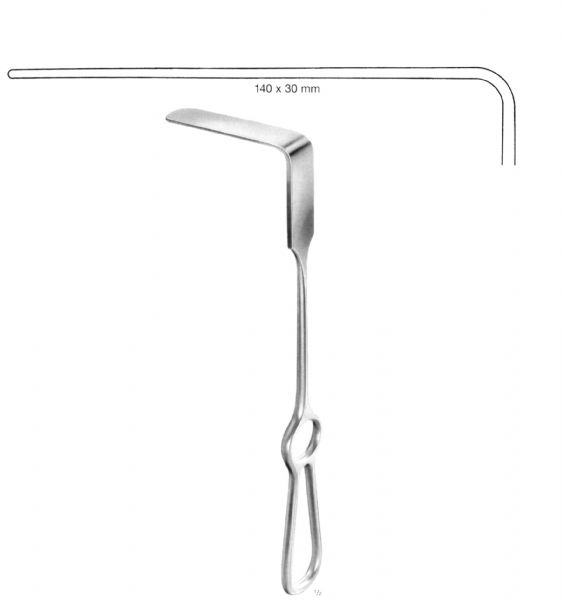 BRUNNER RETRACTOR 140X30MM 27,5CM