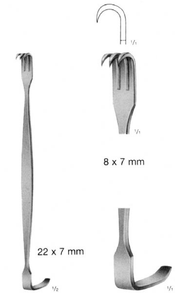 SENN-MILLER WUNDHAKEN DOPPELENDIG SCHARF 16,0CM - VUBU - Medical